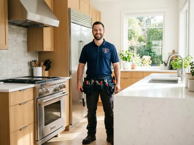 Appliance Repair Hero technician after an appliance repair in a Indiana home